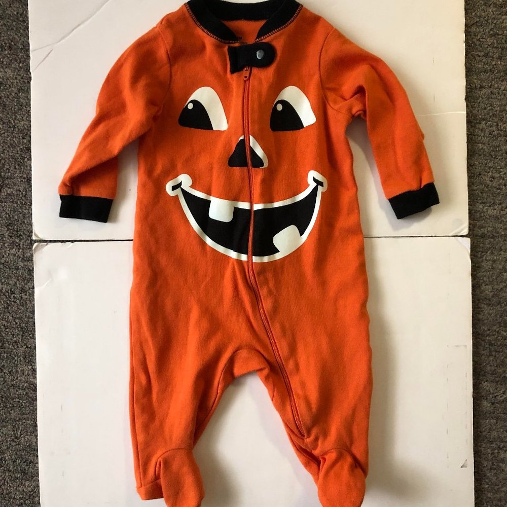 Orange Pumpkin Onesie 0-3 Months